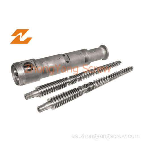 Barril / cilindro de doble tornillo cónico para tubería / lámina de PVC (tipo: 45/90; 50/105/55/110; 80/172; 90/188)